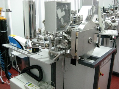 PLD Workstation with MAPLE system, dual laser (YAG for IR, Excimer for UV), and dual laser scanner