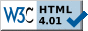 Valid HTML 4.01 Logo
